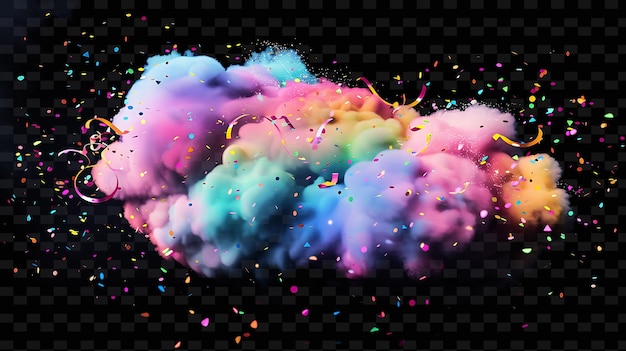 PSD psd radiant neon glow cloud art unikalny koncept gry dla abstrakcyjnych projektów