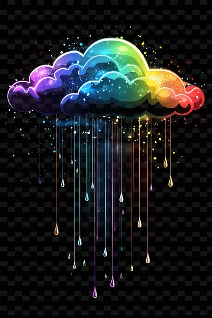 PSD psd radiant neon glow cloud art unikalny koncept gry dla abstrakcyjnych projektów