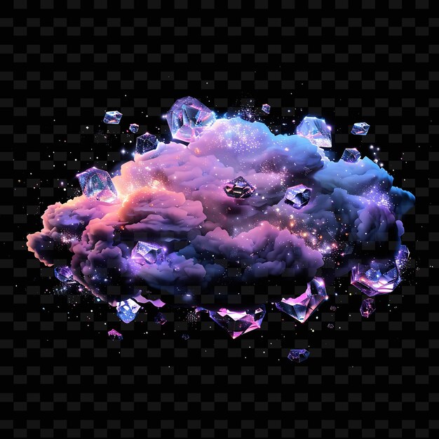 Psd Radiant Neon Glow Cloud Art Unikalny Koncept Gry Dla Abstrakcyjnych Projektów