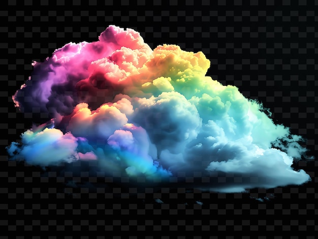 PSD psd radiant neon glow cloud art unikalny koncept gry dla abstrakcyjnych projektów