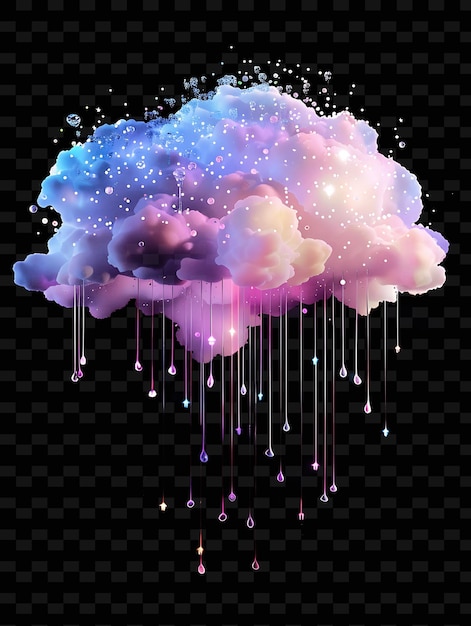 PSD psd radiant neon glow cloud art concept game asset unico per disegni astratti