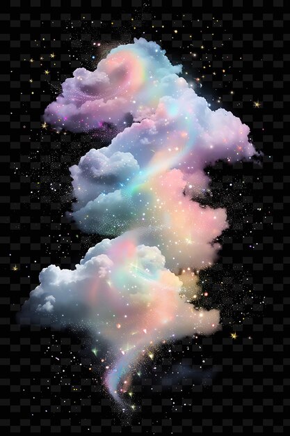 PSD psd radiant neon glow cloud art concept game asset unico per disegni astratti