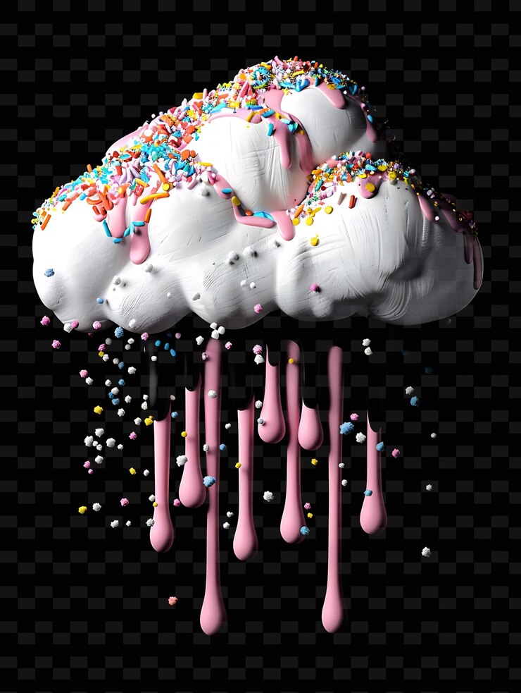 PSD psd radiant neon glow cloud art unique concept game asset for abstract designs