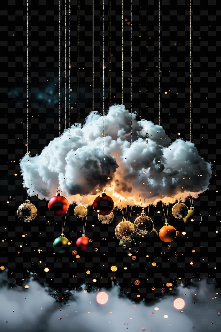 PSD psd radiant neon glow cloud art unique concept game asset for abstract designs