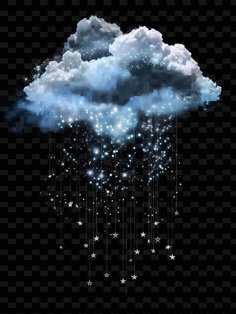 PSD psd radiant neon glow cloud art concept game asset unico per disegni astratti