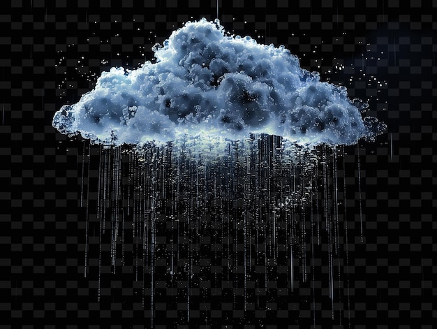 Psd Radiant Neon Glow Cloud Art: 추상적인 디자인을 위한 독특한 개념 게임 자산