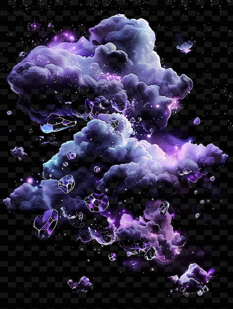 PSD psd radiant neon glow cloud art уникальная концептуальная игра для абстрактных дизайнов