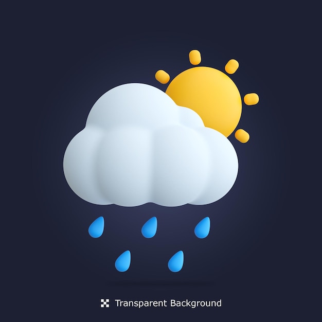 PSD psd rainy day 3d icon