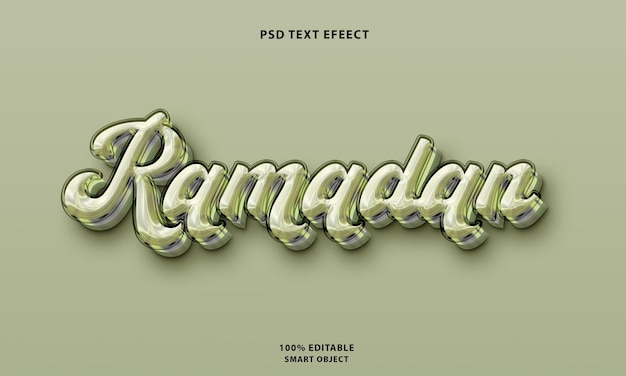 PSD ramadan 3d editable text effect