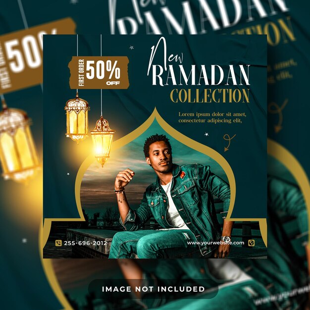 PSD psd ramadan fashion sale square banner template