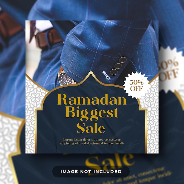 Psd ramadan fashion sale square banner template