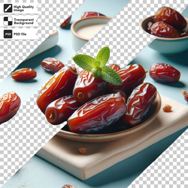 Psd ramadan iftar dried persimmon on transparent background