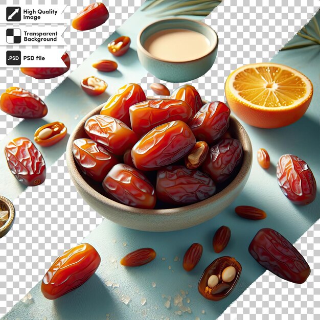 PSD psd ramadan iftar persimmon secco su sfondo trasparente