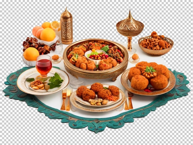 PSD psd ramadan iftar table setting png na przezroczystym tle