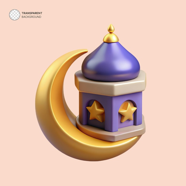 ПСД Рамадан Карим 3D икона иллюстрация