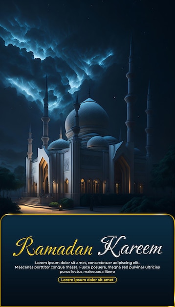 PSD ramadan kareem flyer template