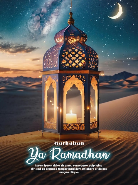 PSD psd ramadan kareem sfondo della carta di auguri islamica con poster e volantino di ramadan kareem mese sacro