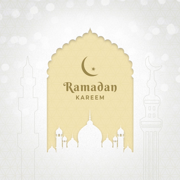 PSD psd ramadan kareem square background in luxury color