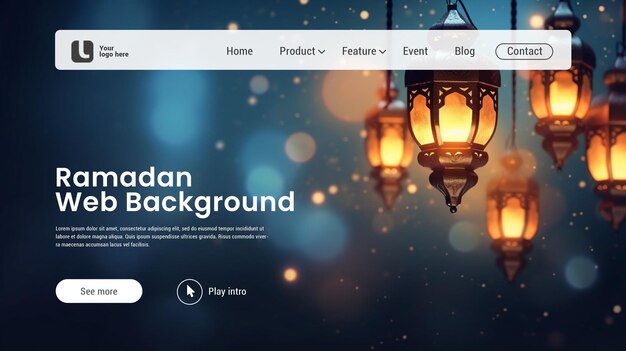 PSD psd ramadan lantern background web background