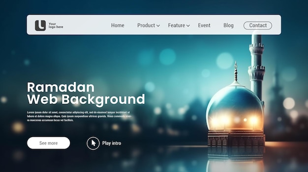 PSD psd ramadan lantern background web background