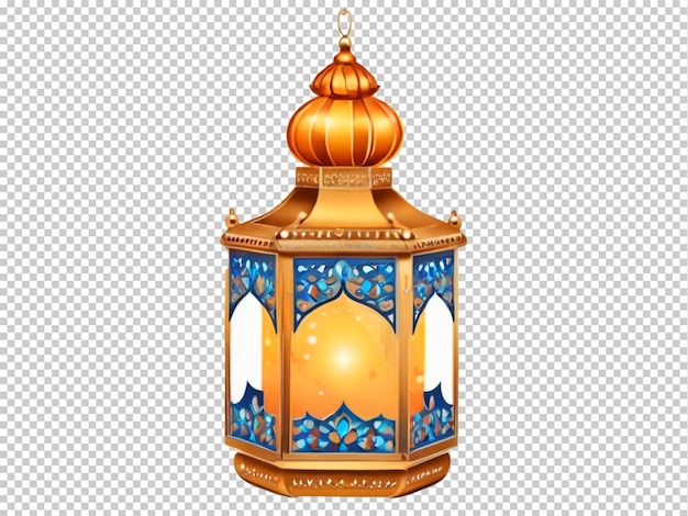 PSD psd ramadan lantern hanging decor png op een doorzichtige achtergrond