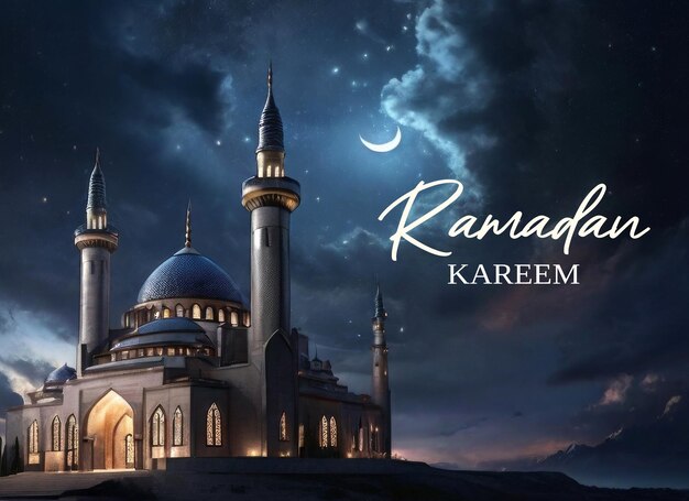 PSD psd ramadan mosque poster template