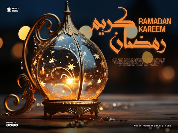 PSD psd ramadan mubarak design saluto islamico carte ramadan mubarak sfondo celebrazione ramadan