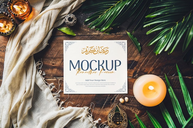 PSD Ramadan Mubarak Drukowanie Mockup