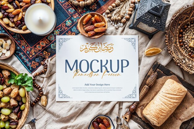 PSD psd ramadan mubarak drukowanie mockup