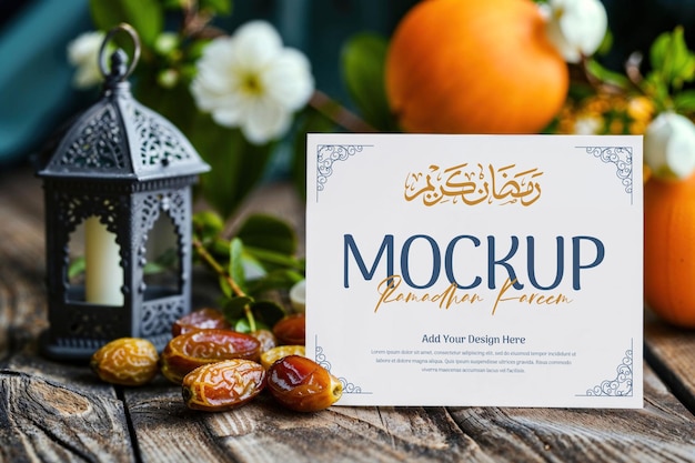 PSD Ramadan Mubarak Print Mockup