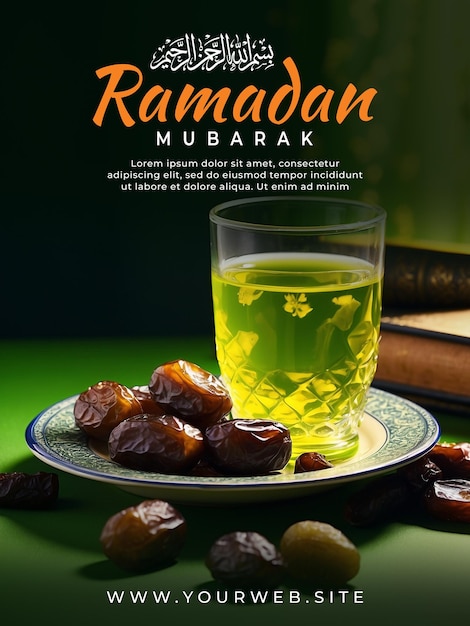 PSD psd ramadan social media post sjabloon met data en de heilige koran