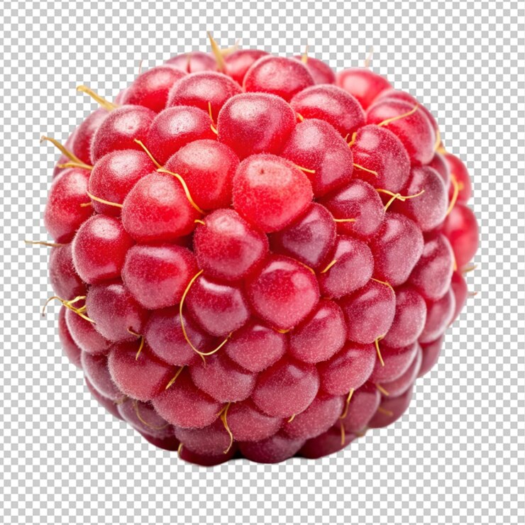 PSD psd of raspberry on transparent background