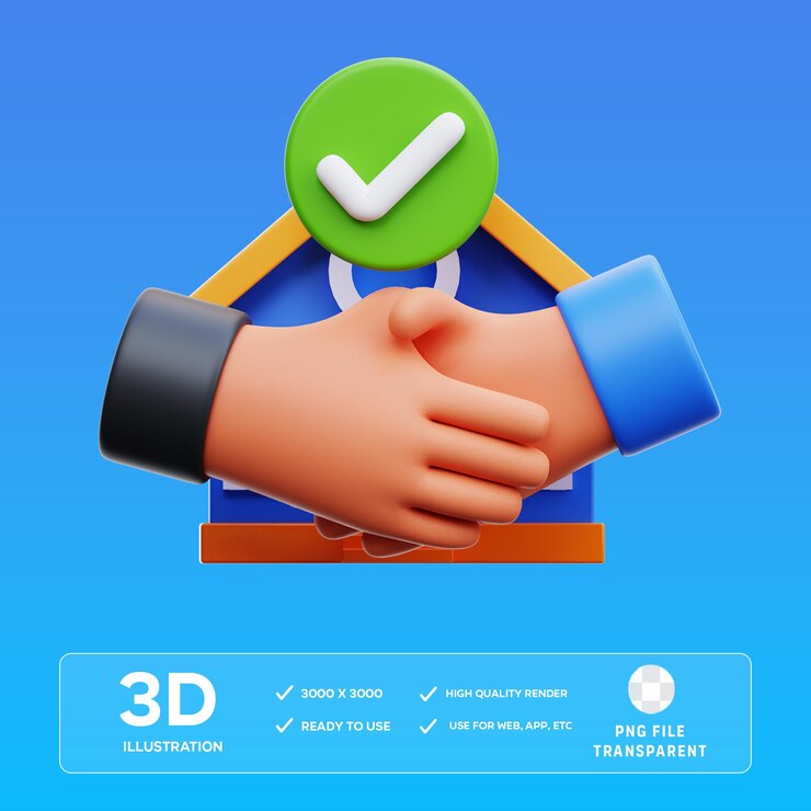 PSD соглашение о недвижимости psd 3d иллюстрация