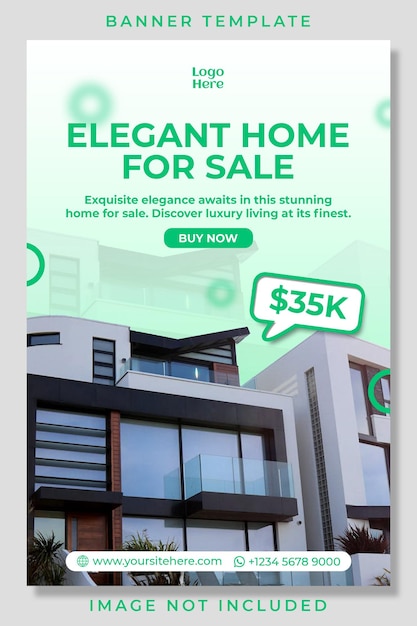 PSD psd real estate house property flyer poster template