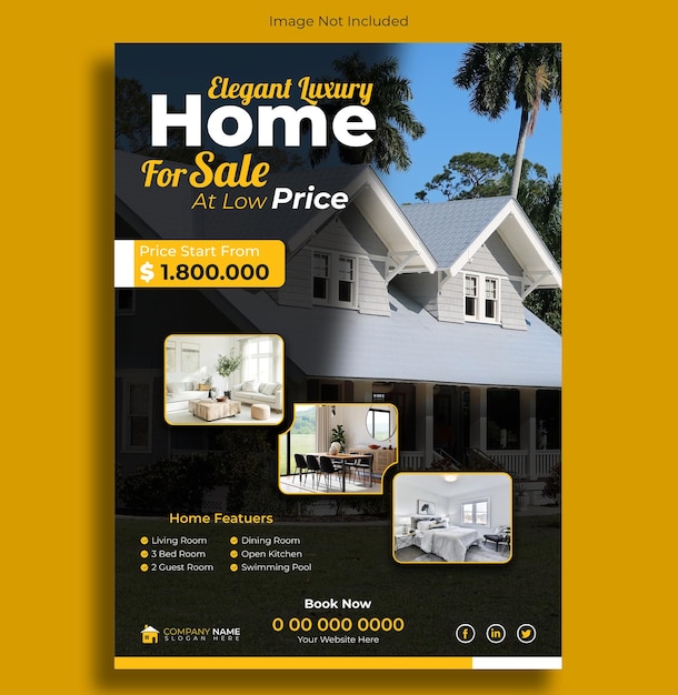 psd real estate house property sale business flyer or poster