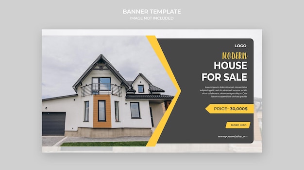 Psd real estate house property web banner template