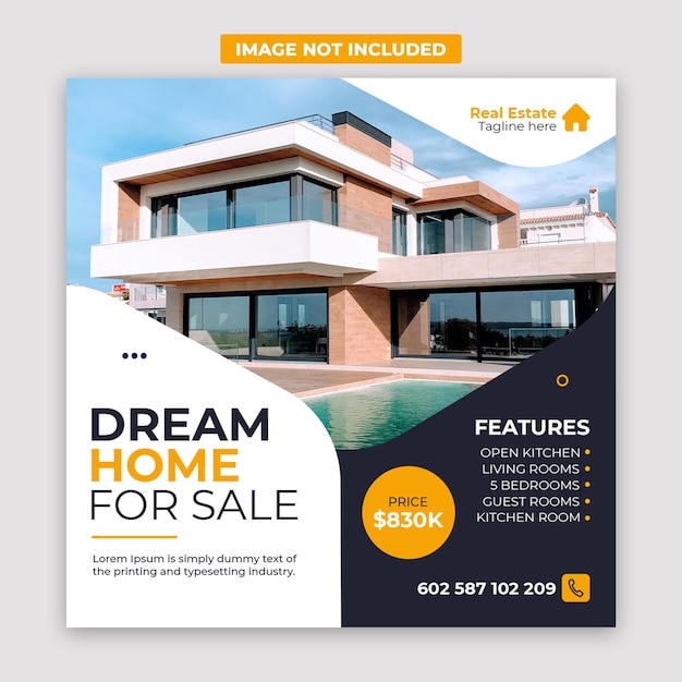 Psd real estate house for sale social media banner template