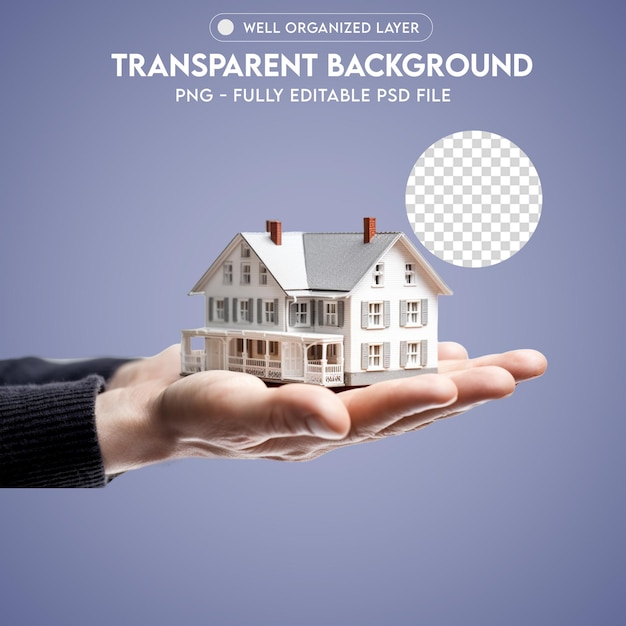 PSD psd real estate miniature house png transparent