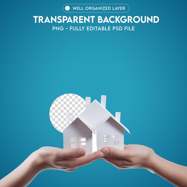 PSD psd real estate miniature house png transparent