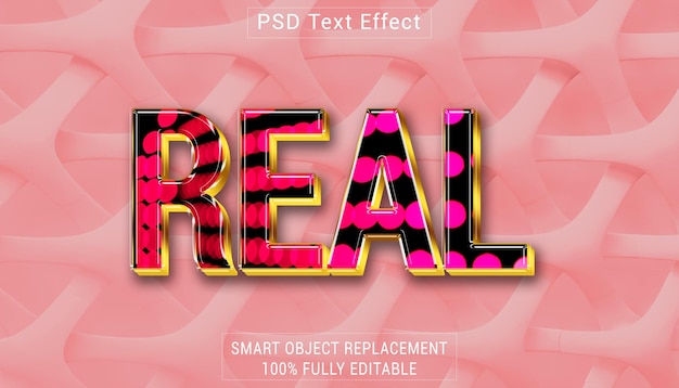 PSD effetto di stile di testo del logo psd real