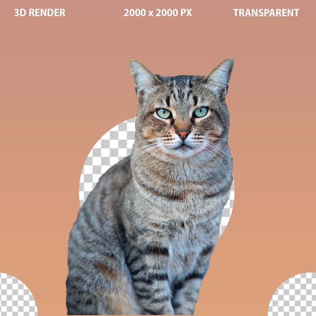 PSD realistic cat white or black cat png images on transparent background