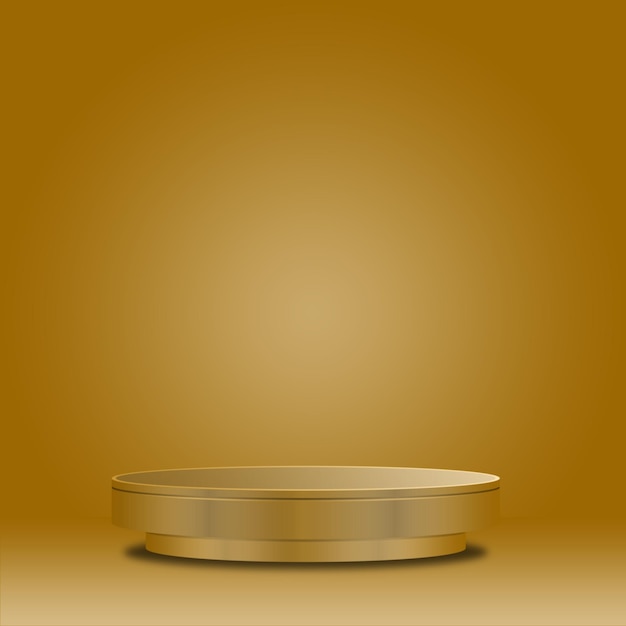 PSD psd realistic gold podium background