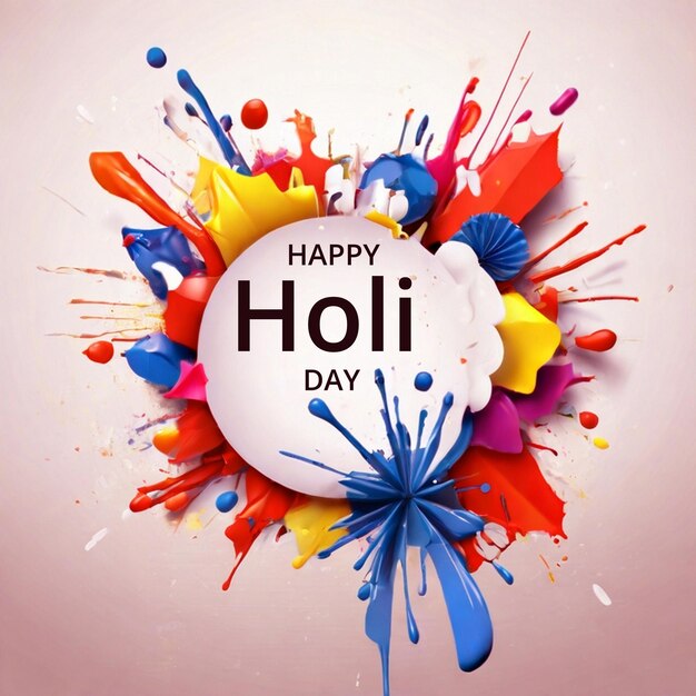 PSD realistic happy holi day background