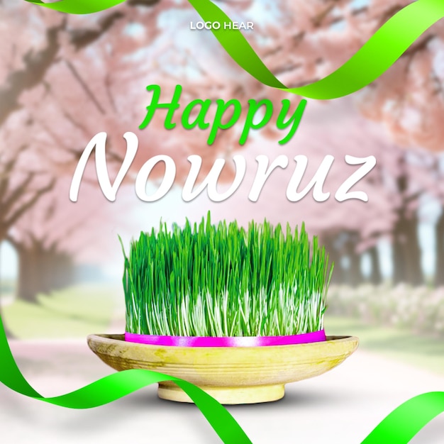 Psd реалистичная счастливая концепция nowruz