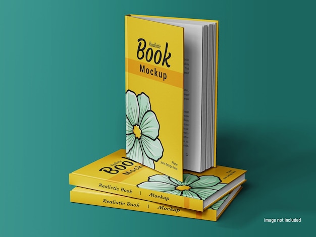 Psd realistic hardcover book mockup