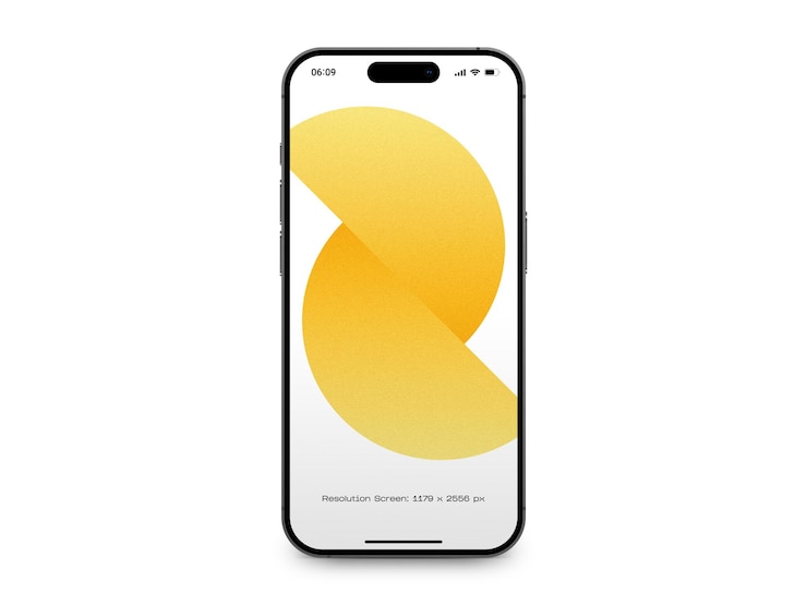 PSD psd realistic iphone 15 pro max 3d smartphone screen mockup template with editable background