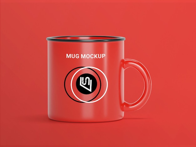 Psd realistic modern mug mockup