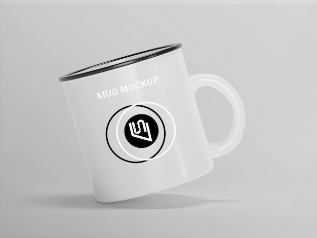 Psd realistic modern mug mockup