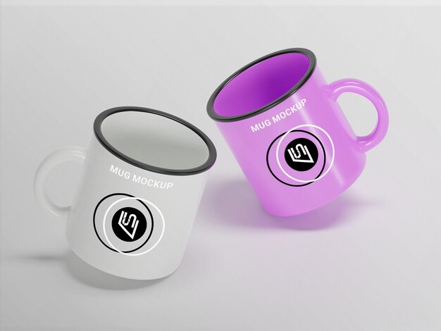 Psd realistic modern mug mockup