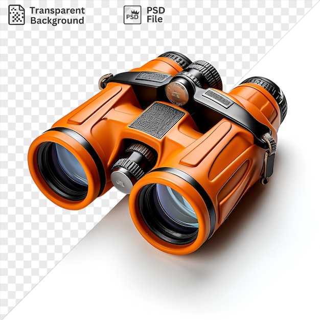 PSD psd realistic photographic park rangers binoculars on a isolated background